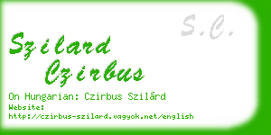 szilard czirbus business card