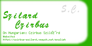 szilard czirbus business card